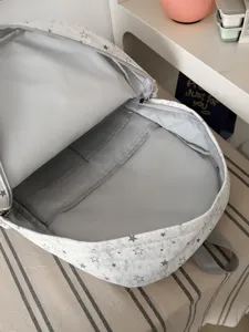 Korean style cute star print school backpack for teen girls casual lightweight daily book bag