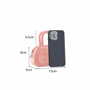 Roze PVC jelly Boston handtas met verstelbare crossbody riem, compacte casual tas.