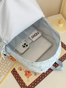 Cute star print backpack large capacity casual school bag for students daily travel