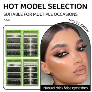 DIY individual false eyelashes natural thick cluster lashes professional makeup eye beauty tool