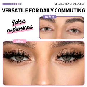 Natural false eyelashes for daily commuting and makeup, lightweight and comfortable wear.