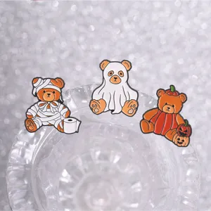 Suesse Halloween Teddybaer Brosche Geist Kuerbis Mumie Emaille Pin Metallabzeichen Hauptbild
