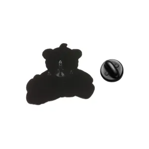 Süßer Halloween Teddybär Metall Brosche Nadel Rückseite schwarze Emaille Abzeichen