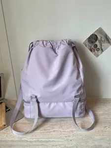 Sac à dos cordon lavande décontracté étanche sport fitness voyage pour homme femme
