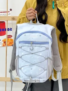 Leichter Outdoor-Rucksack Nylon-Bergsteigerrucksack Sternenhimmel-Druck Reisen Sportrucksack Für Herren Damen Lässiger Wanderrucksack