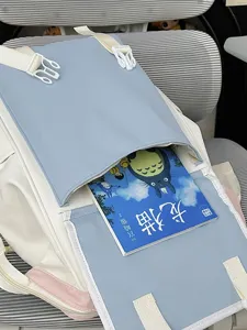 Casual Japanese style minimalist backpack for women, large capacity school bags.