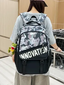 Sac à Dos Camouflage de Grande Capacité Hommes Imperméable pour Ordinateur Portable Cartable de Mode Sac de Voyage Sac à Dos de Sport pour Étudiants