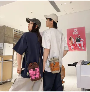 Outdoor tactical water bottle shoulder bag, trendy waterproof mobile phone pouch for hiking.