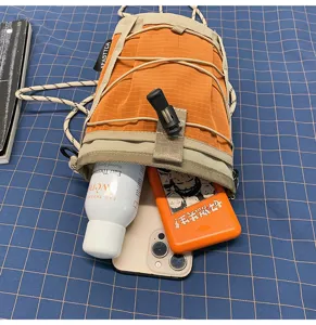 Outdoor tactical water bottle bag waterproof phone pouch hiking camping sports shoulder bag