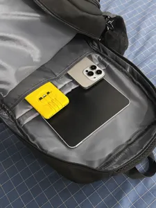 Mochila escolar negra para estudiantes gran capacidad bolsa de viaje casual hombre