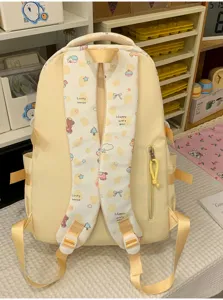 Cute ins-style casual backpack with lovely horse print, lightweight school bag for students