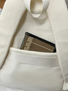 Beige Lässiger Canvas Schulrucksack, stilvoller Rucksack mit großem Fassungsvermögen.