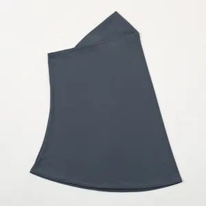 Women crystal linen instant slip-on hijab solid color sun protection neck guard headscarf