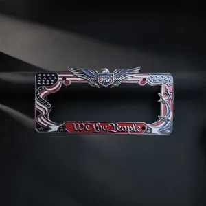 US 250ste Verjaardag Auto Kentekenplaat Houder Metaal Adelaar Patriotische Kentekenplaat Cover Universele Auto Exotisch