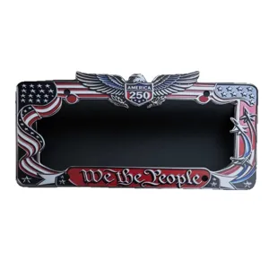 Amerikaanse 250e verjaardag kentekenhouder metalen adelaar We The People auto-accessoire