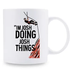 Tasse à café en céramique blanche avec design amusant, mug de bureau idéal pour votre café.