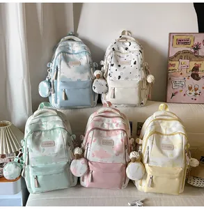 Süßer Ins-Stil großer Kapazität Schulrucksack für Mädchen bunte Studenten Büchertasche