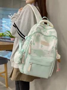 Schulrucksack im Wald-Stil mit Druck, große Kapazität, süßer Rucksack für Schüler Hauptansicht