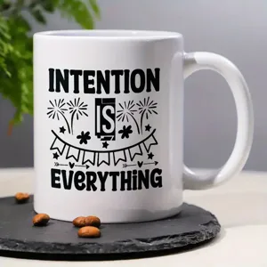 Tasse à café en céramique blanche avec impression inspirante, idéale pour le bureau et usage quotidien.