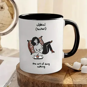 Ceramic Coffee Mug Office Drinkware Microwave Safe Printed Pattern Ceramic Mug Cup For Daily Home Use