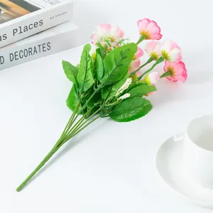 Artificial pink rose flower bouquet for home decoration, wedding, party, and interior table setup.