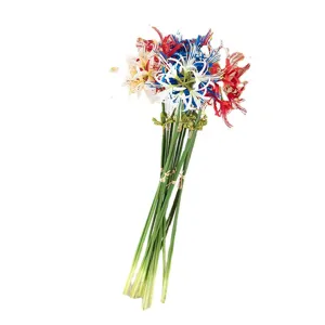 Artificial spider lily flower bouquet faux floral home room wedding party decoration