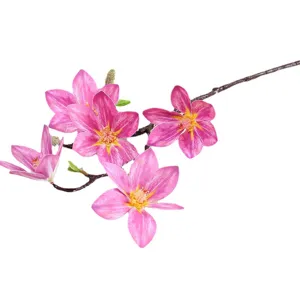 Ramo di fiori di magnolia rosa artificiale per la decorazione domestica e il matrimonio.