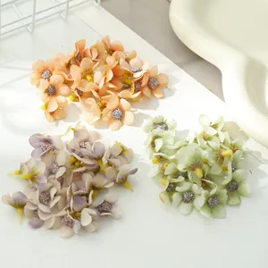 Künstliche Mini Seidenblumen Köpfe für DIY Handwerk Kleidung Dekoration und Geschenkbox Zubehör.