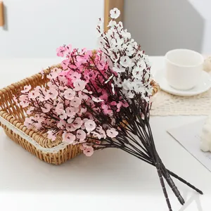 Artificial Baby's Breath Silk Flowers 5-Fork Small Branches Fake Flowers For Home Wedding Decoration Floral Arrangement