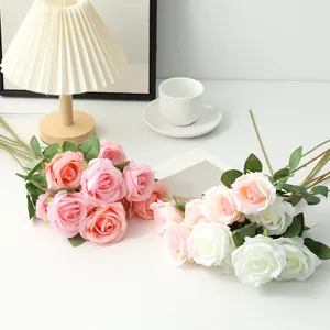 Artificial rose bouquet detail view, perfect for wedding photography and home decor.