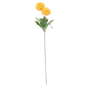 Artificial pompon chrysanthemum flower branch fake plant for home decor and arrangements