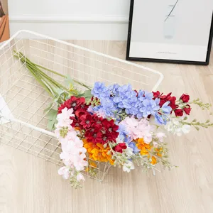 Artificial delphinium silk flowers bouquet for wedding home hotel decor floral arrangement details