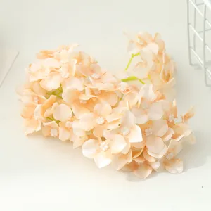 Artificial silk hydrangea flower heads for DIY crafts, wedding decor, and gift box.