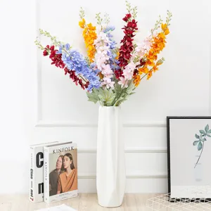 Artificial Delphinium Flower Silk Fabric Simulation Plant For Wedding Home Decor Hotel Floral Arrangement Party