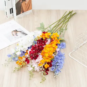 Artificial delphinium silk flowers bouquet for wedding home decor and floral arrangement.