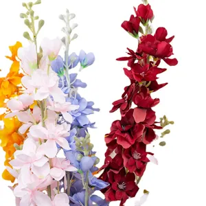 Artificial delphinium flowers for home wedding hotel decor silk floral arrangements main