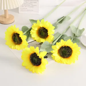 Tournesol artificiel fausse fleur decoration maison jaune tete unique accessoire photo