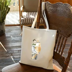 Bolso Tote de Lona Casual Mujer Moda Bolso de Hombro Gran Capacidad Bolsa de Compras Ecológica Reutilizable