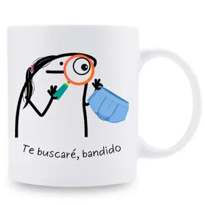 Weißer Keramik Kaffeetasse mit süßem lustigen Meme Cartoon Motiv Druck für Büro und Alltag.