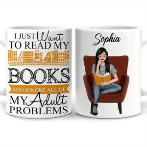 Custom printed ceramic coffee mug for office use, personalized text design white cup gift.