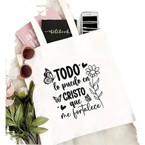 Borsa tote in tela casual alla moda con stampa, elegante borsa da spesa giornaliera.