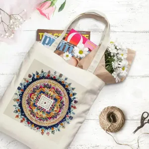 Lässige Canvas Tragetasche für Damen Mode Schulter Handtasche Wiederverwendbare Umweltfreundliche Einkaufstasche