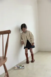 Cardigan in maglia maculata colorata per bambini autunno inverno capospalla caldo neonati e bambine
