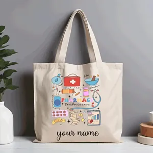 Borsa shopper in tela personalizzata per tecnico di farmacia estetica casual borsa regalo