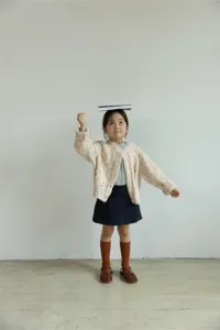 Cardigan in maglia colorata per bambini, grazioso capospalla caldo autunno inverno per neonati.