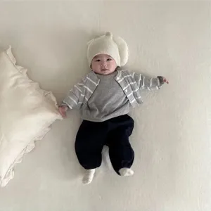 Baby striped knit cardigan infant toddler long sleeve jacket cute casual spring autumn top