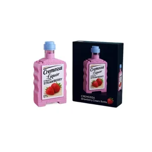 Strawberry cream liquor bottle building block toy DIY creative decorative gift model set