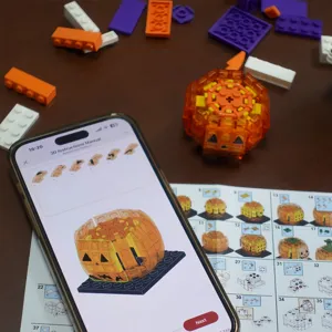 Halloween zucca blocco di costruzione set 3d istruzioni set fai da te decorativo oggetto
