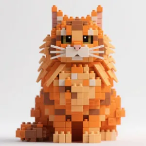 Mini Building Blocks Cute Cat Figures Assembling Brick Toys Creative Animal Desktop Ornament Collector Gift For Adults