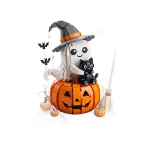 Halloween building blocks ghost witch hat black cat pumpkin toy desktop decoration gift
